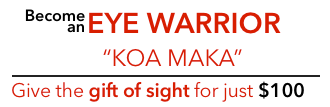 Become an Eye Warrior - Give the gift of sight for just $100