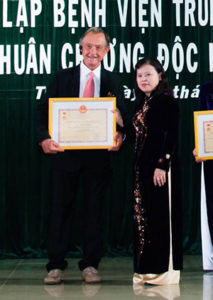 Receiving Award In Vietnam